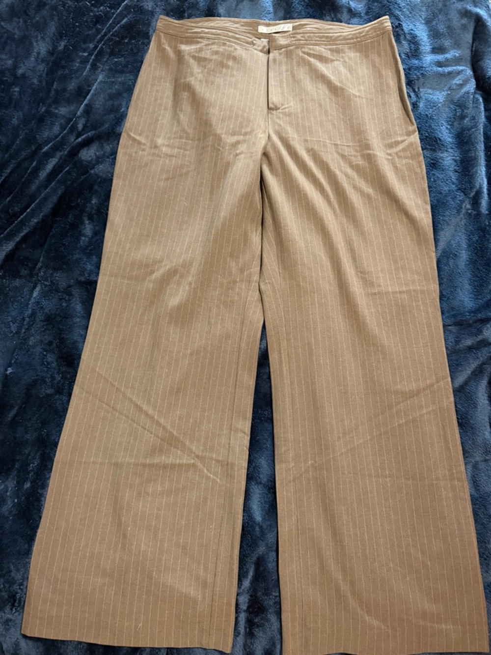 Old Navy Brown Pinstripe Wide-Leg Trousers